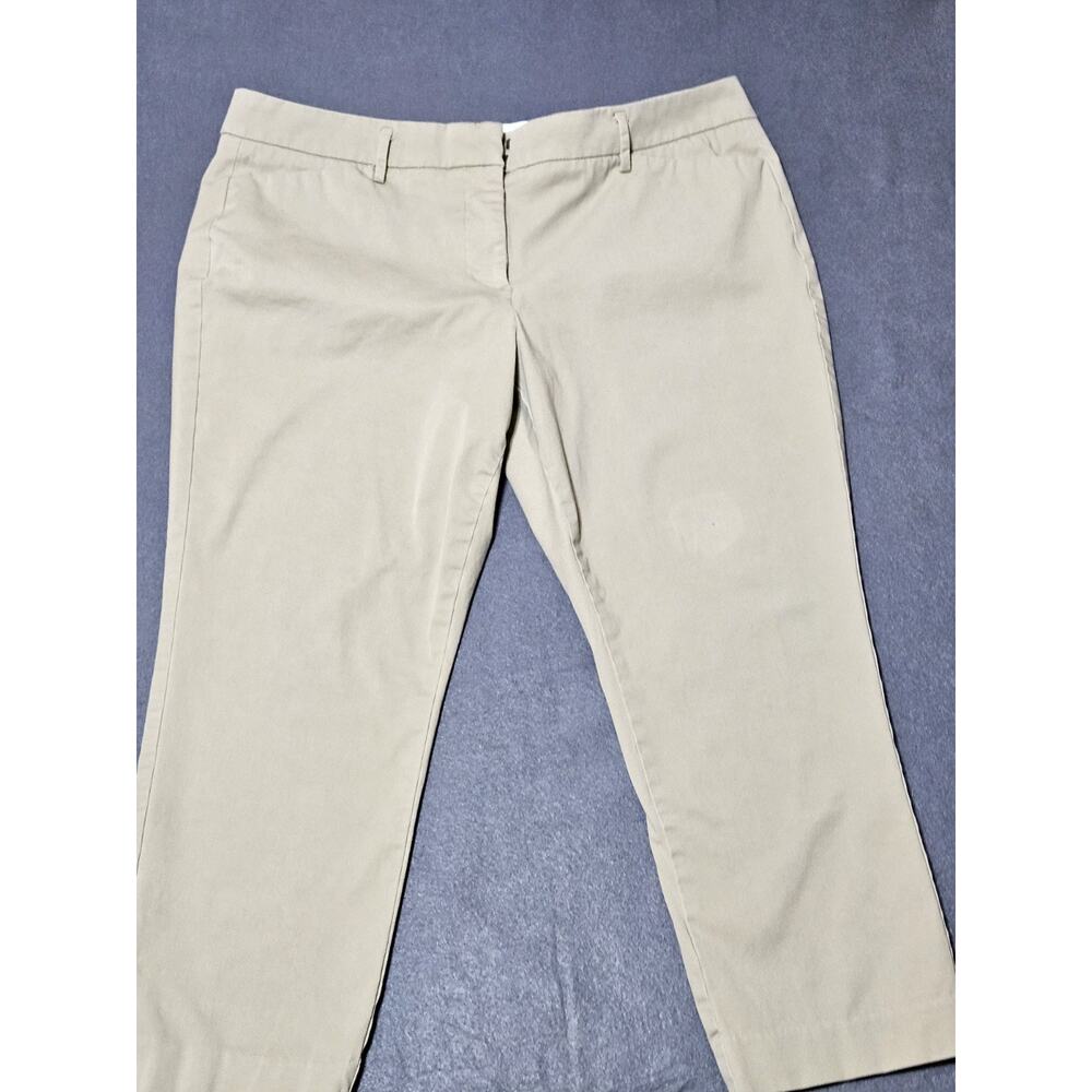 Worthington Pants Womens 16P Khaki Slim Ankle Flat Front Career